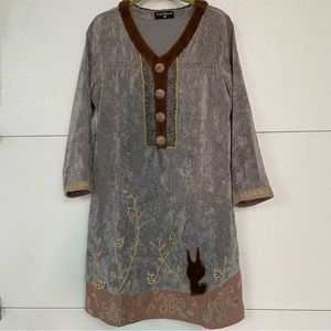 Sacred Threads Velvet Boho Dress 🐇